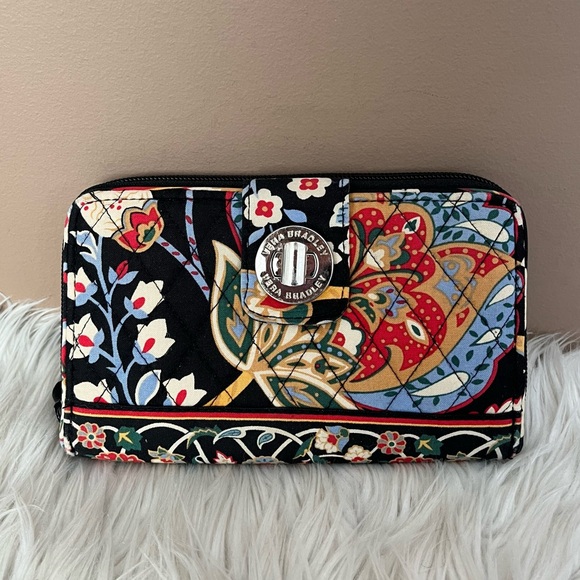 Vera Bradley Handbags - {Vera Bradley} Turnlock Wallet in Floral Print